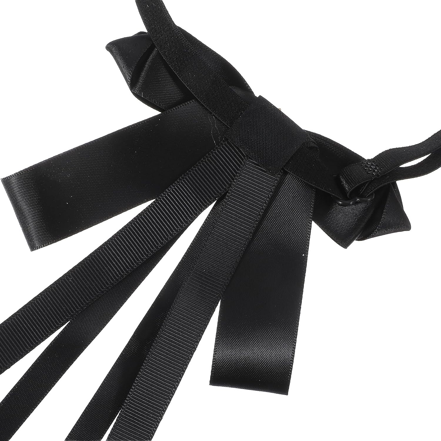 Ouligay Black Bowtie for Women Girls Clip on Bow Ties Pre Tied Bow Tie | Adjustable Ribbon Faux Pearl Necktie for Shirt Suit Uniform Wedding
