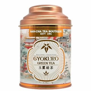 Sancha Tea Boutique, Gyokuro Green Tea, Premium Japanese Green Teas, Rich & Sweet Umami Notes, Jewel Dew & Highest Grade Japanese, 50g Loose Leaves