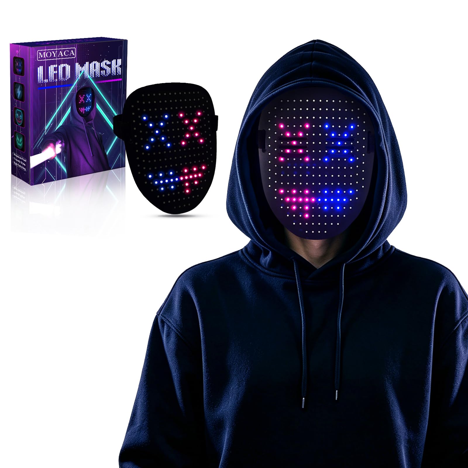MOYACA Led Mask Light up Mask with Gesture Sensing, Cool Toys Men Boys Gift — original gift idea