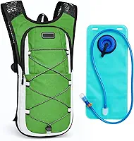 Mochila de Hidratação 2L com Bolsa D'água, Sistema de Hidratação TPU + PVC, 47 x 25 cm, Ideal para Trilhas e Ciclismo