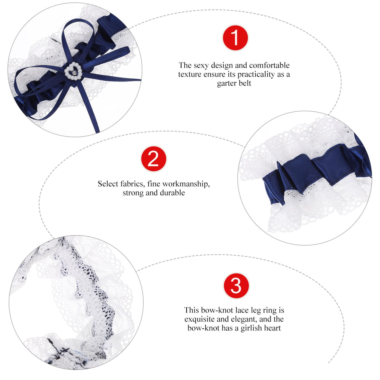 CALLARON Beinring Brautring Hochzeit Strumpfbänder Für Die Braut Elastische Brautstrumpfbänder Bowknot Braut Beinband Braut Beinring Spitze