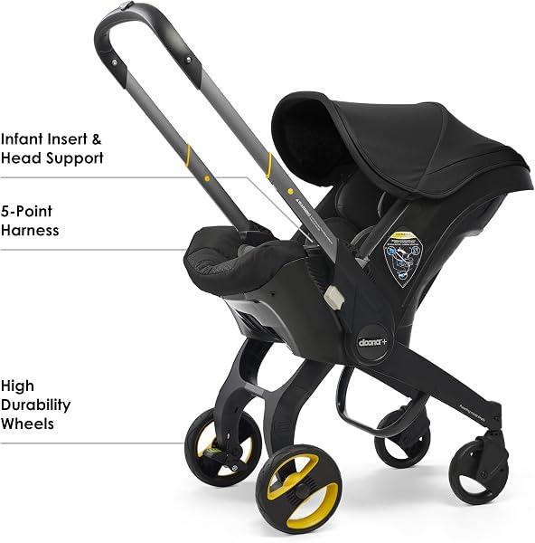 DOONA Doona Car Seat & Stroller, Nitro Black - All-in-One Travel System in use