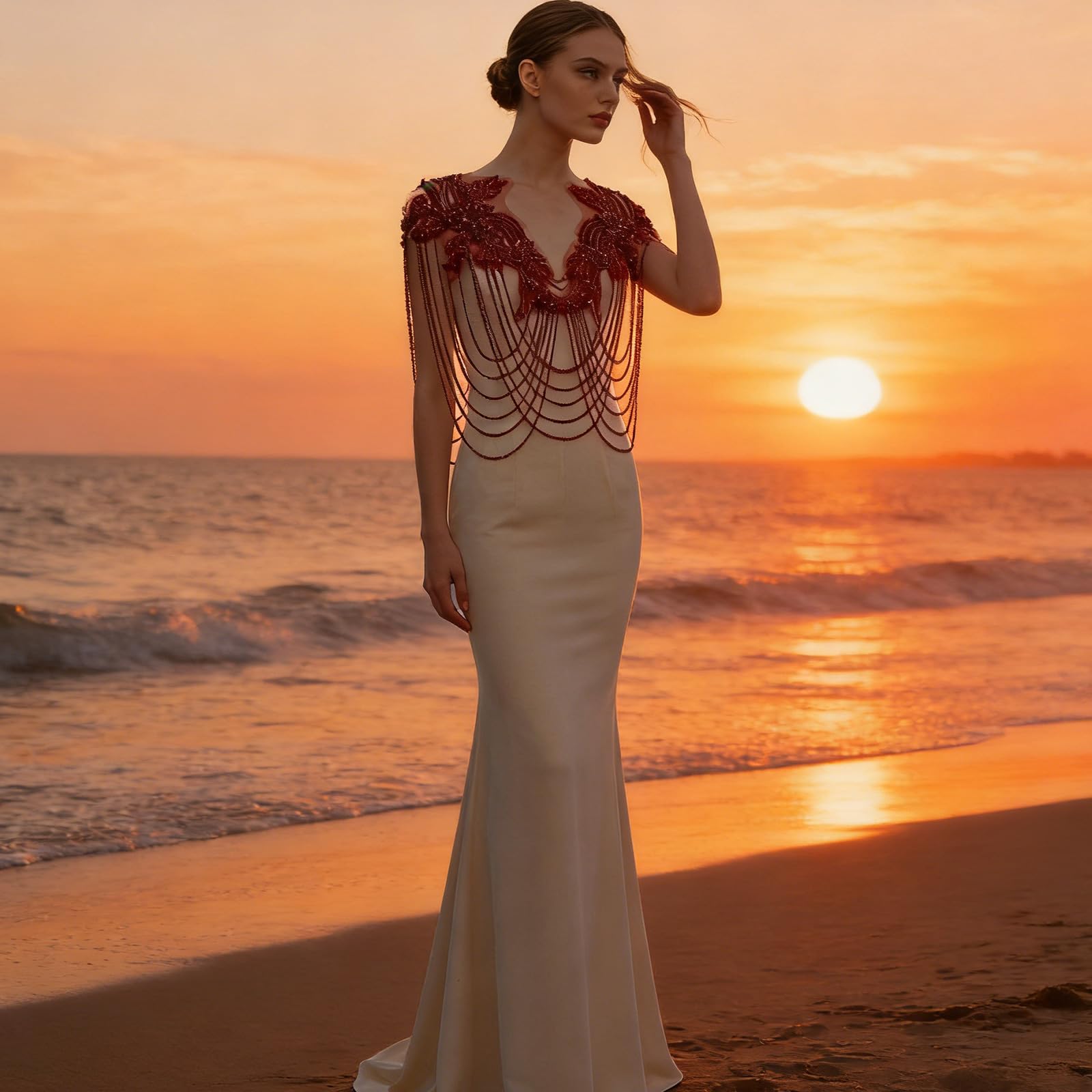 Apliques de Flecos de Diamantes de imitación, Lentejuelas Bordadas con Cuentas, Costura en Parches de Tela para Vestidos de Novia, Vestidos de Noche, Disfraces, arreglo de Borde de