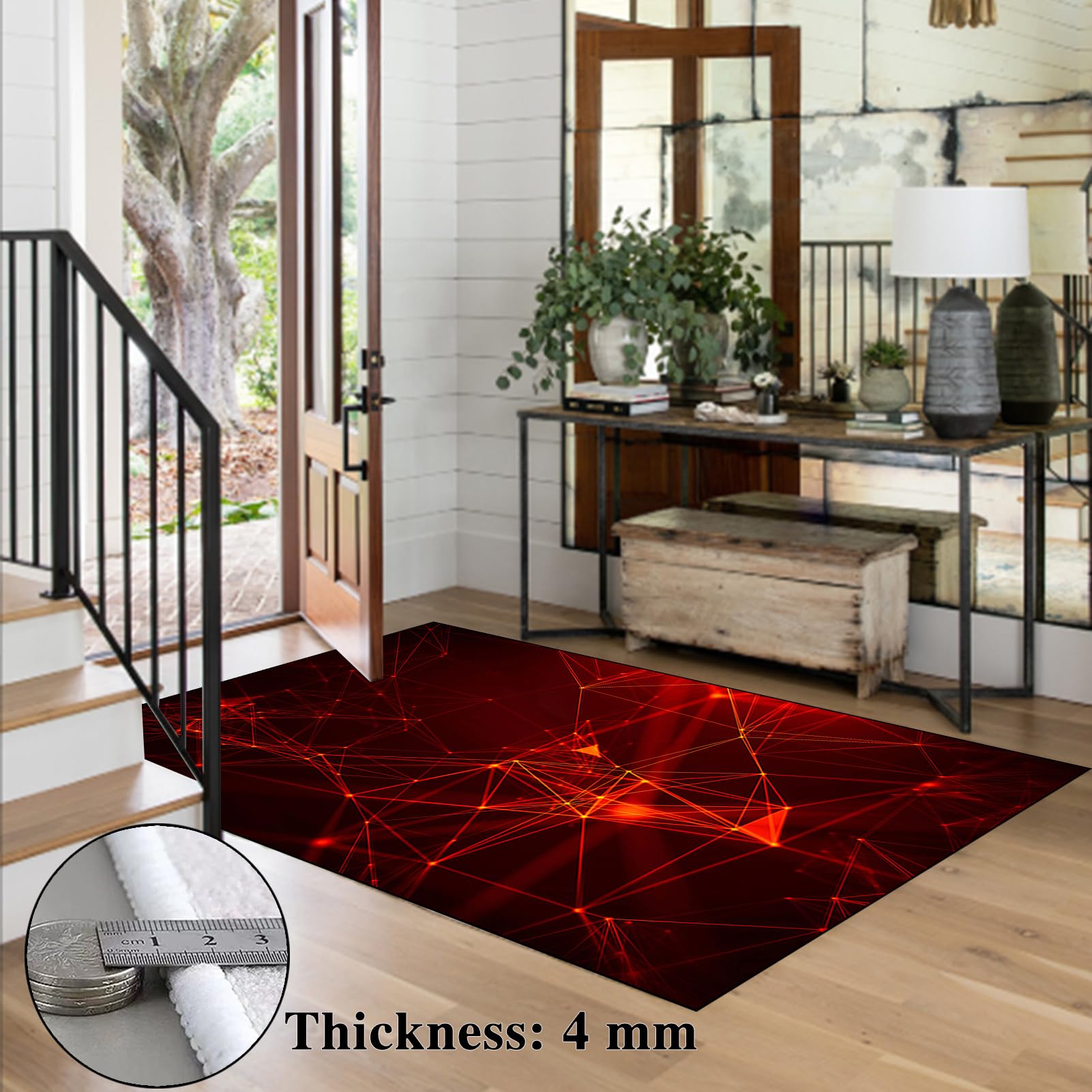 Tappetino antiscivolo per sedia da gioco, 120 x 150 cm, protezione per pavimenti duri, ideale per gaming, ufficio e casa, facile da pulire, perfetto per giocatori e professionisti