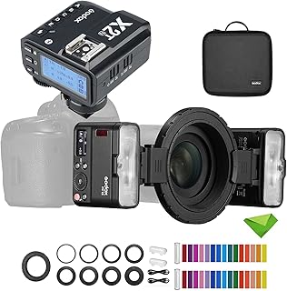 Godox MF12 MF12-K2 Macro Flash com Godox X2T-N Trigger 12W, 2.4G Controle Sem Fio, Modo TTL/M, Bateria de Lítio 3.7V/6.29W, Flash para Sony, Canon, Nikon, Fuji, etc.