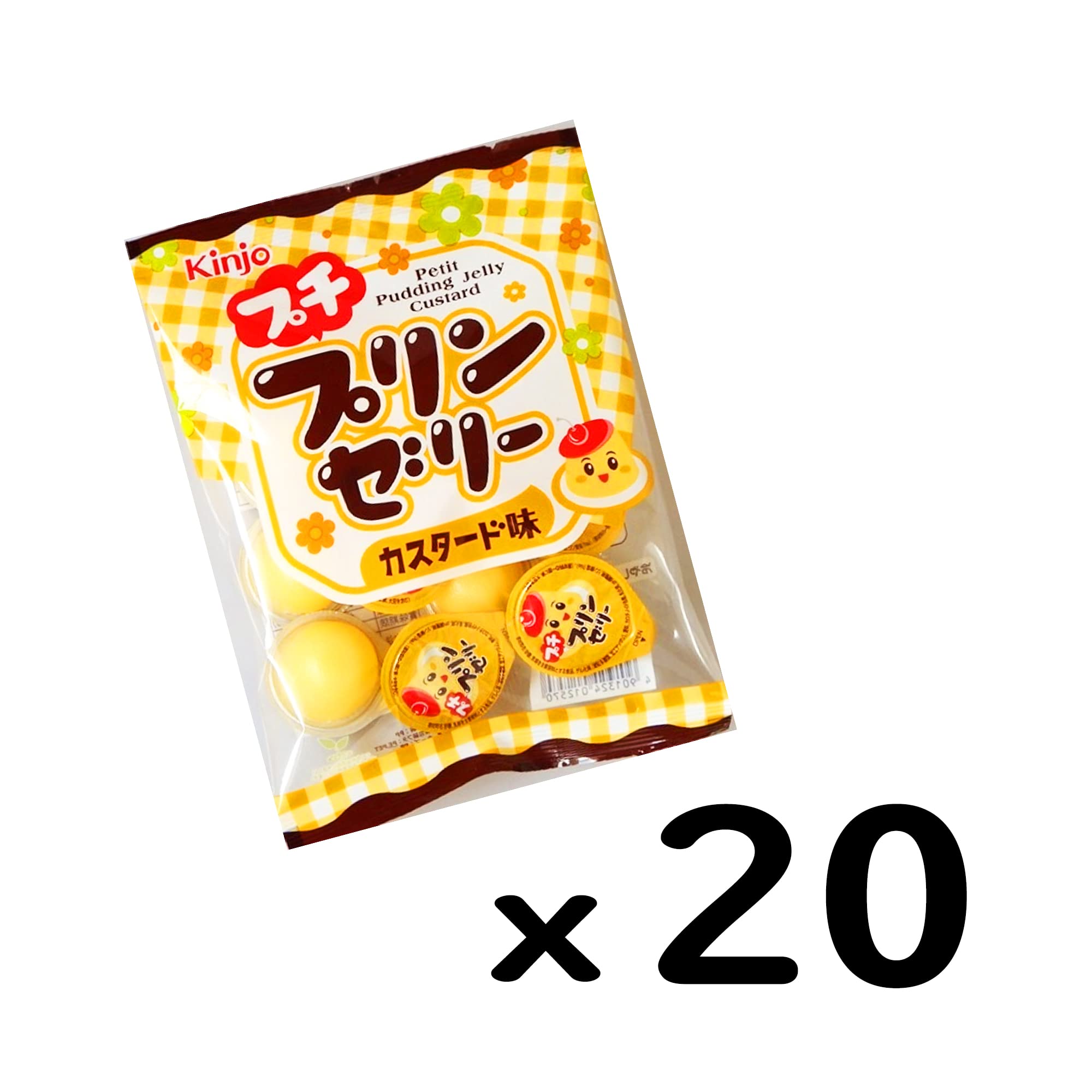 Amazon.co.jp: 金城製菓 9個入プチプリンゼリーカスタード味 9個入×20