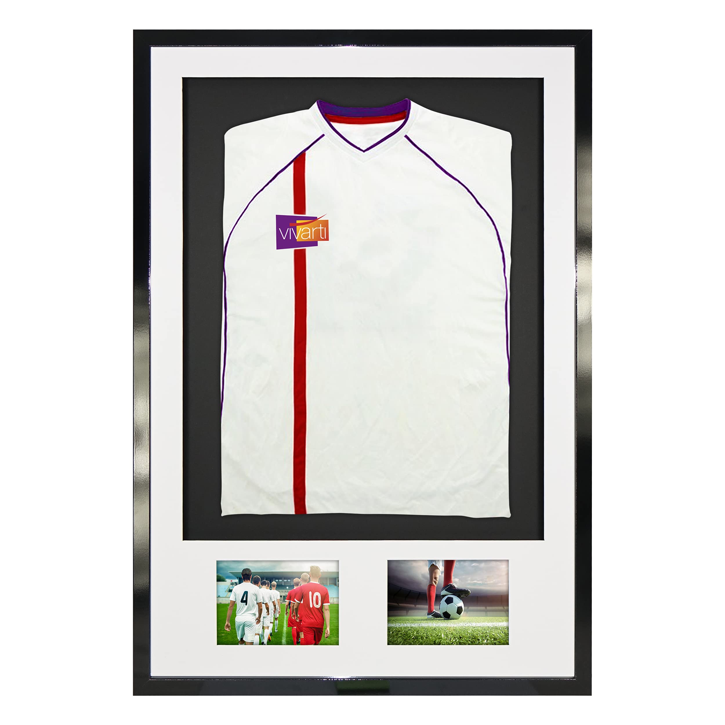 Vivarti DIY Volwassen 3D Gemonteerd Dubbel Diafragma Sport Shirt Display Frame voor Voetbalshirt, Rugby Shirt