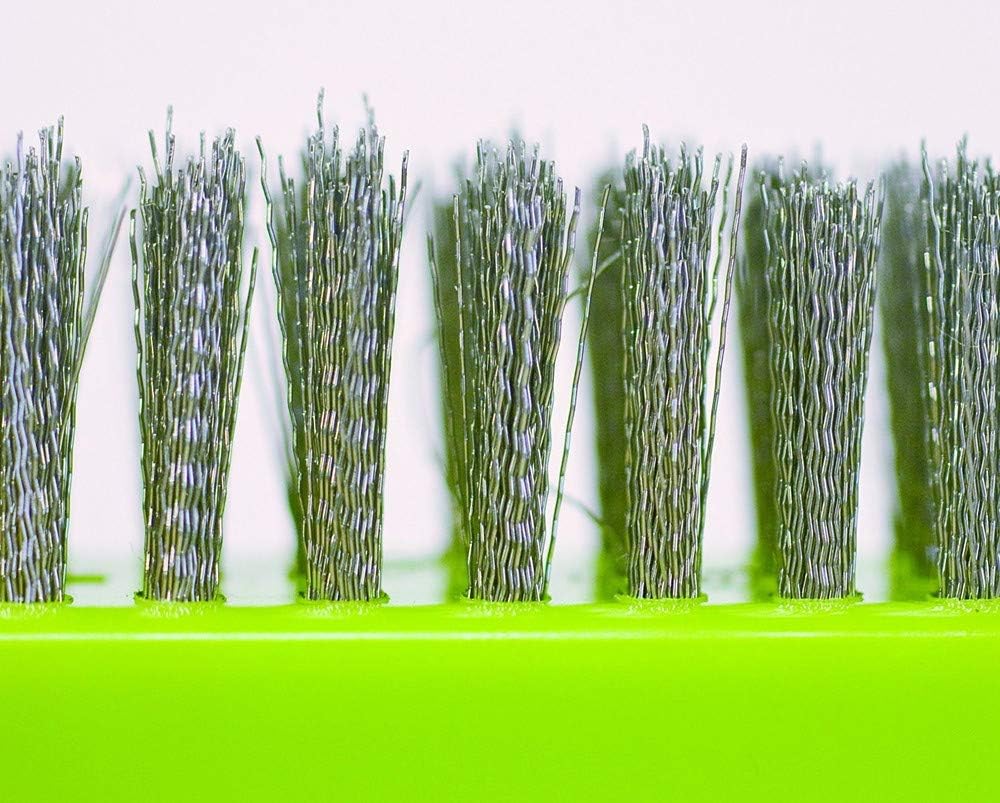 Azuma Industrial BA725 Moss Removal Brush, Stainless Steel Brush, for Cleaning Moss On Concrete, Width: 2.8 inches (7 cm), Head Width: 0.8 inches (2 cm), Green