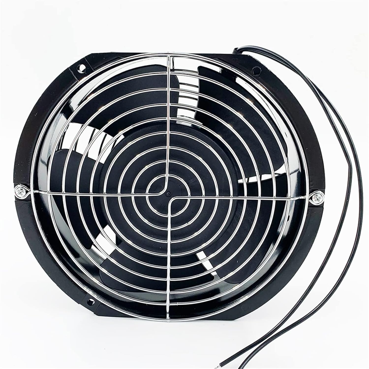 Ventilation Fan Ball Bearing Axial Cooling Exhaust Fan with Switch and Socket Wall-Mounted Exhaust Fan 172mm Diameter Cooling Fan, Black, 38W ventilating Fan(Color:220V Fan with Cable)