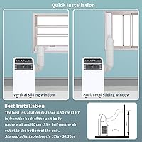 Vista 4 de Shinco 8,000 BTU - Aire acondicionado portátil, unidad de AC portátil con función de enfriamiento incorporada, modos de deshumidificador