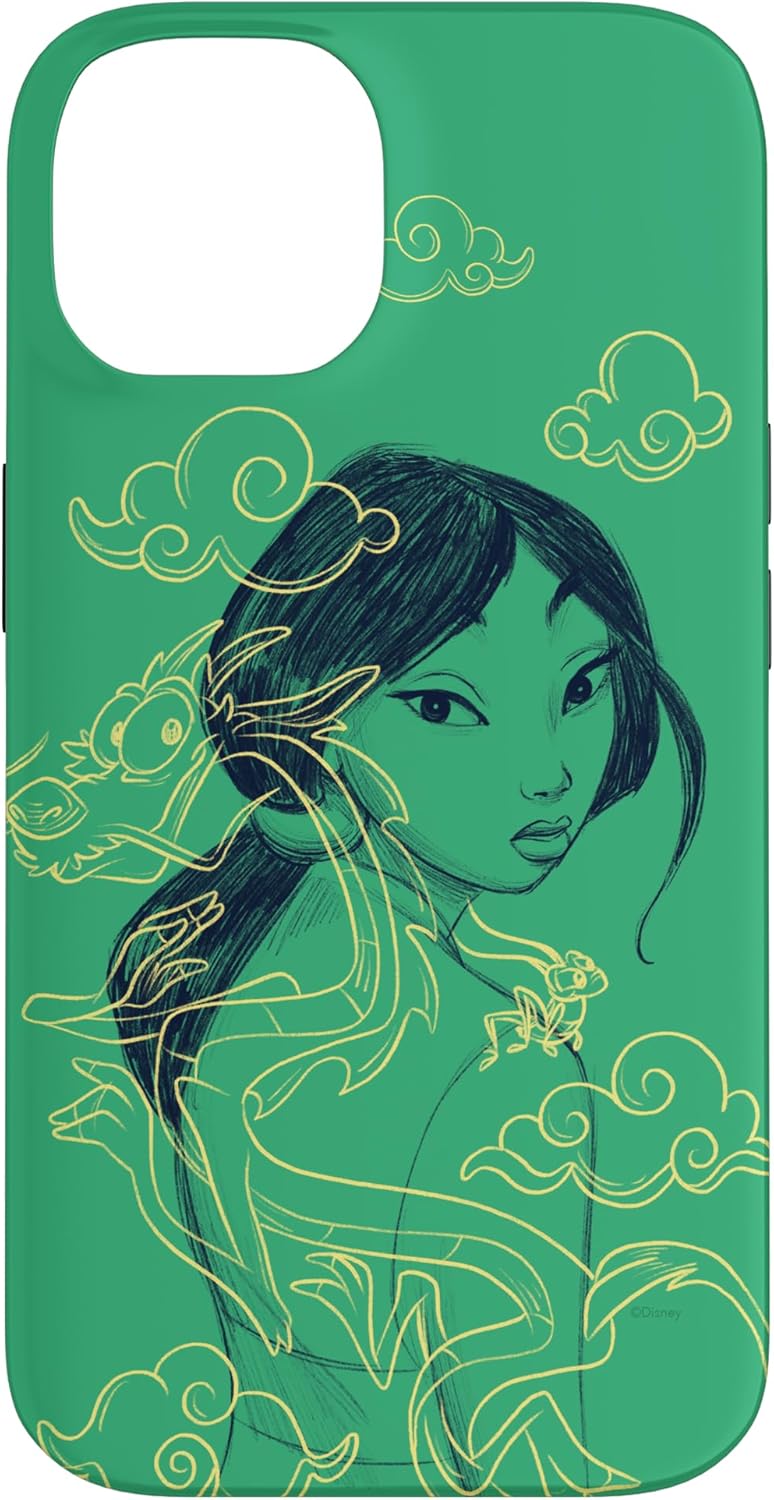 iPhone 16 Pro Max Disney Princess Mulan and Mushu Green Case