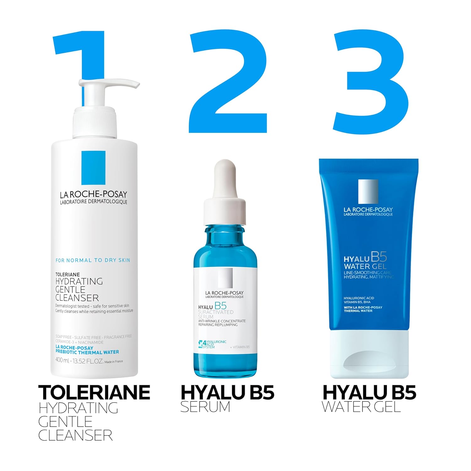 La Roche-Posay Hyalu B5 Water Gel Face Moisturizer, Lightweight Gel Moisturizer for Oily Skin with Hyaluronic Acid, Hydrating Facial Moisturizer, All Skin Tones, Non-Comedogenic Moisturizer for Face - Image 2