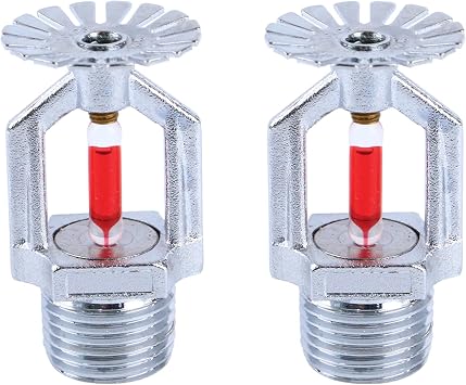 2 Pcs Fire Sprinkler Head, 1/2 NPT 155F68C Pendent Type Spray