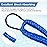 Bungee Cord Rope Dock Lines Stretches Shock Absorbs Marine Mooring Rope 4ft (Blue with Single Clips 2 Pack)