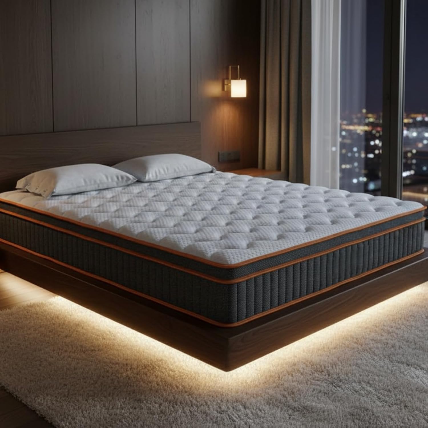 Full Size Mattress, 12 inch Mixed Full Mattress with Memory Foam and Pocket Springs for Stress Relief, Comfortable Sleep, and Area Support, with Moderate Softness and Hardness