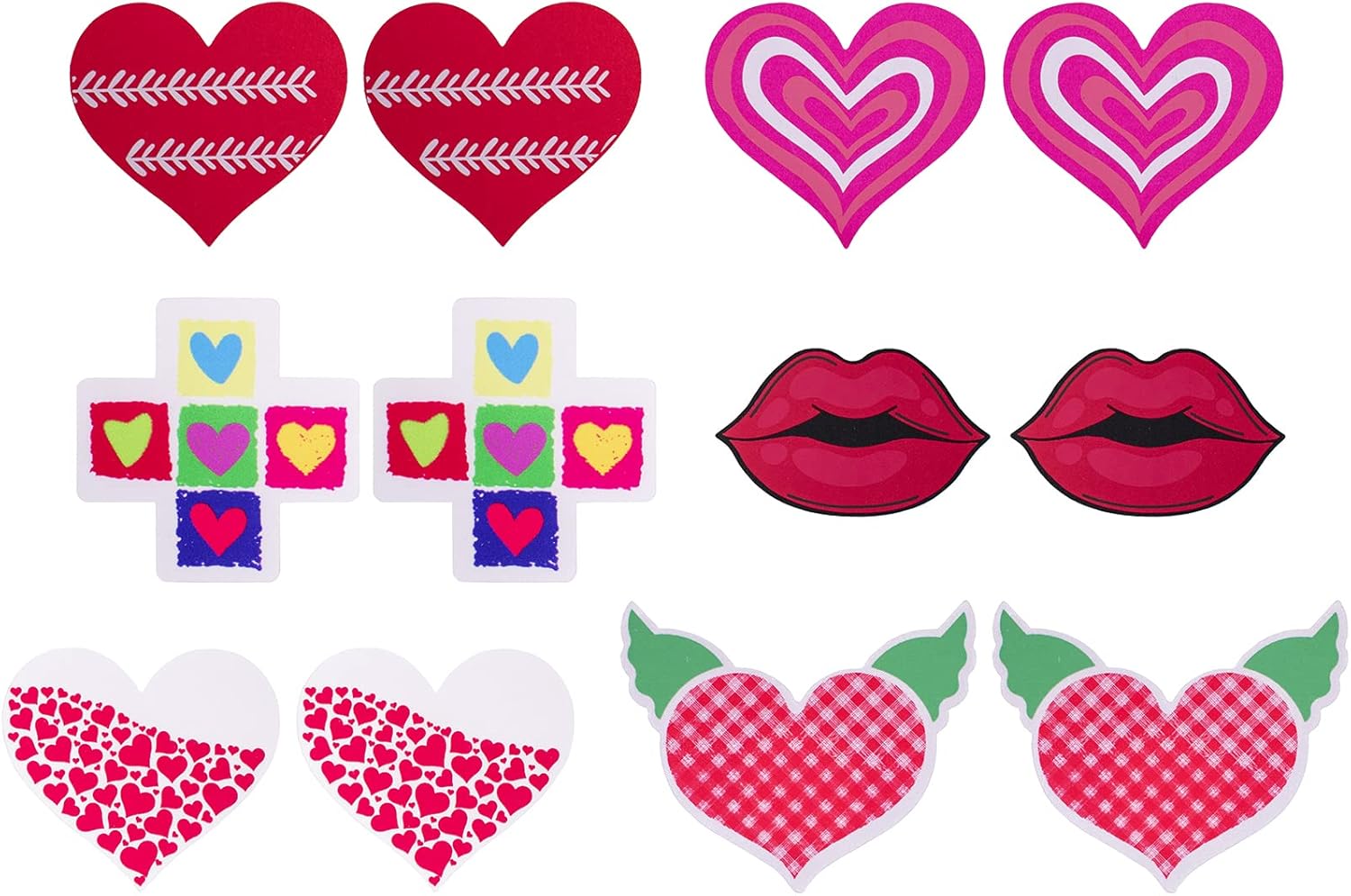 Stephanie Imports 6 Pairs of Disposable Valentine's Heart-Shaped Breast Petals Nipple Pasties