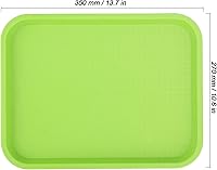 Vista 2 de Paquete de 12 bandejas para servir comida rápida, bandeja rectangular de plástico de 10 x 14 pulgadas, color verde