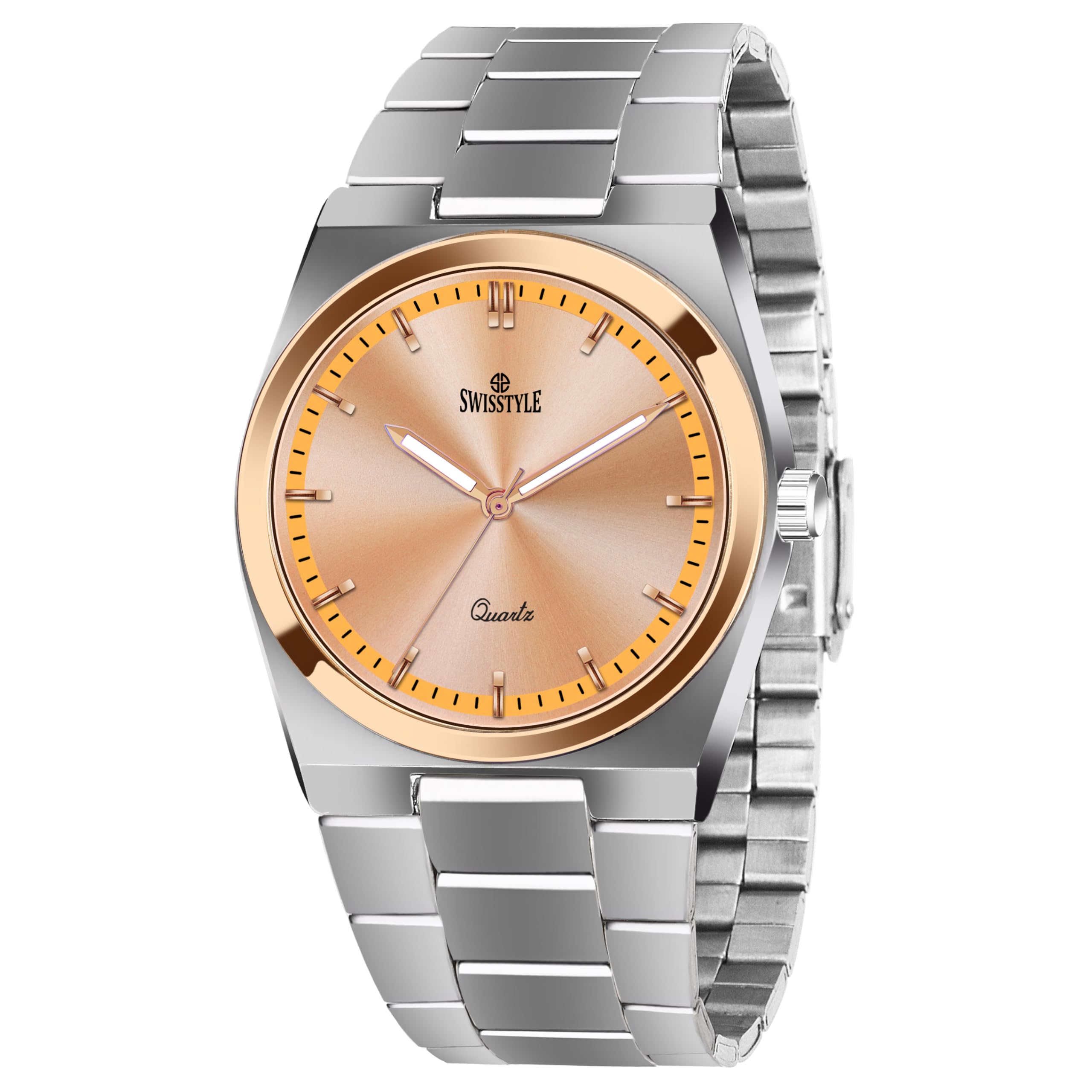 SWISSTYLE Unique Dial Chain Strap Analog Watch for Men (Copper) (B0CXTJXZV4) Amazon Price History, Amazon Price Tracker
