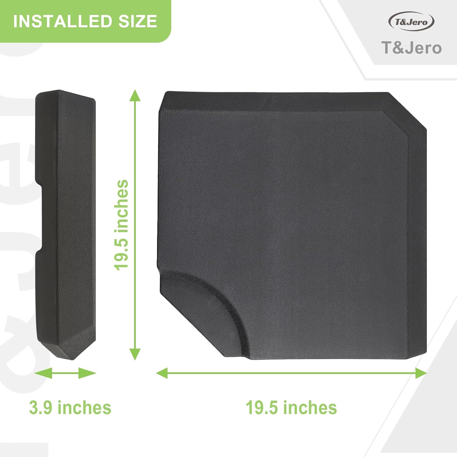 T&Jero 4 Piece Heavy Duty Plastic Base Stand Weight for Patio Outdoor Cantilever Offset Umbrella, 350 lb with Water and Sand Filled, Black