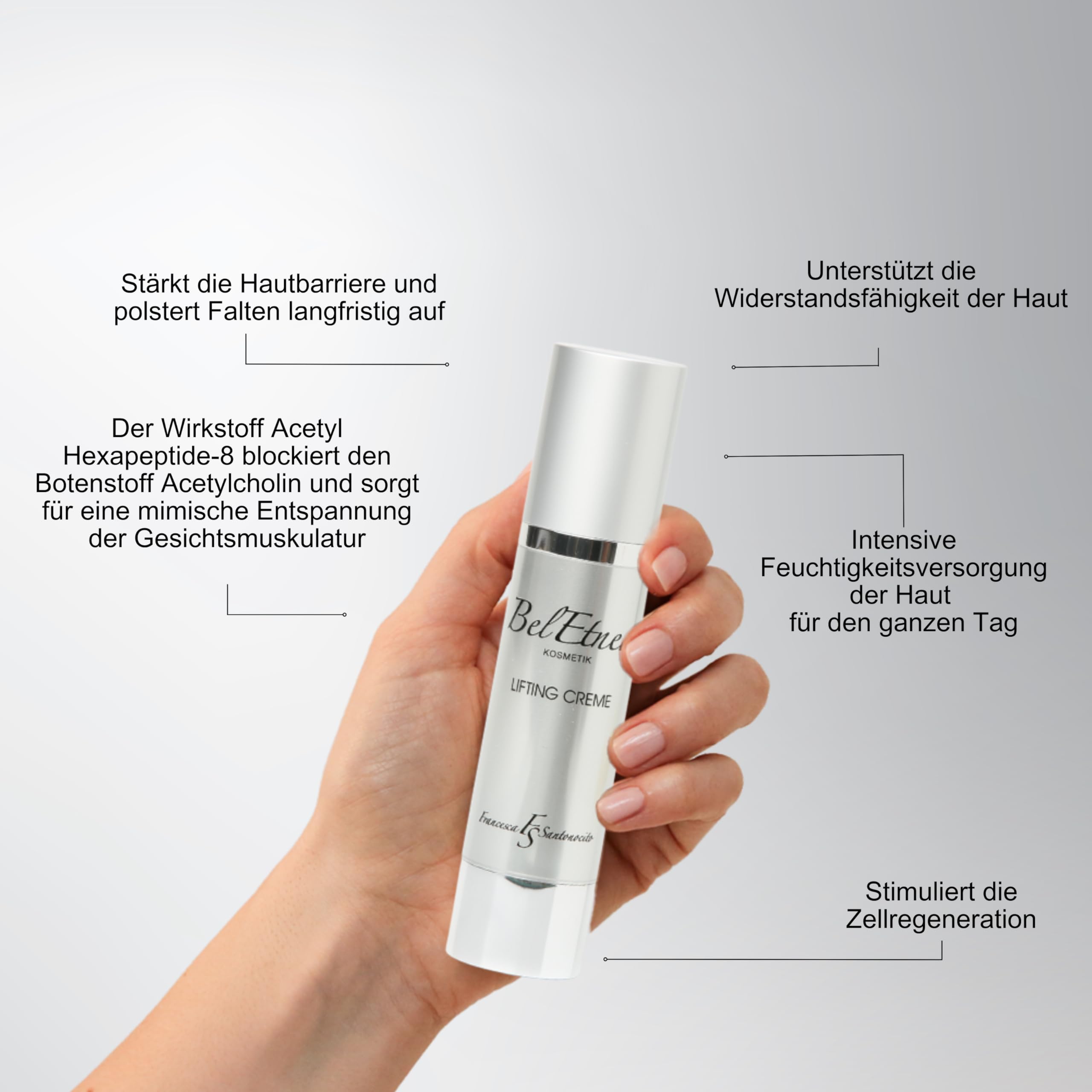 Lifting Creme Hochdosierte Tages- und Nachtcreme für Gesicht, Hals, Augen & Dekolleté Gesichtspflege Männer und Frauen | 24h Antifaltencreme für Glatte & Sichtbar Geliftete Haut