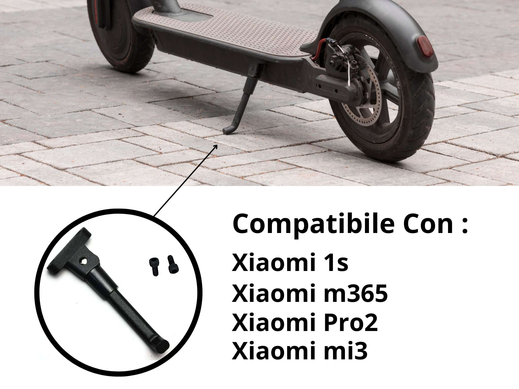 Cavalletto Per Monopattino Elettrico Xiaomi 1S/M365/Pro - In Lega Di Alluminio, Nero