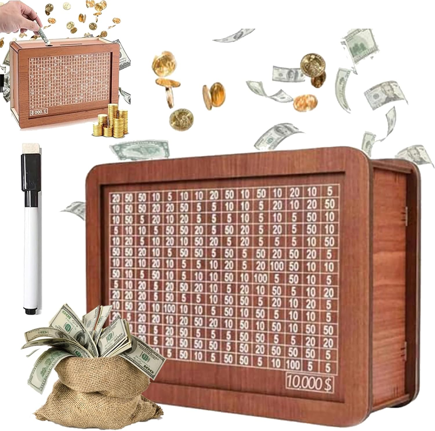 Savings Challenge 10000 Box.10k Smash Money Saving Box For