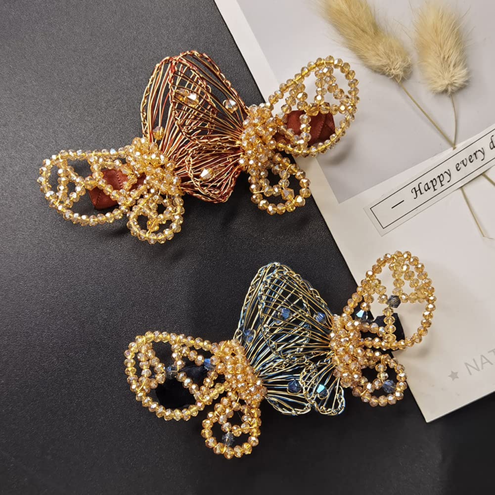 Cristallo strass fermagli per capelli cristallo farfalla fermaglio per capelli forte tenuta fermagli per capelli spessi sottili moda accessori per lo styling dei capelli