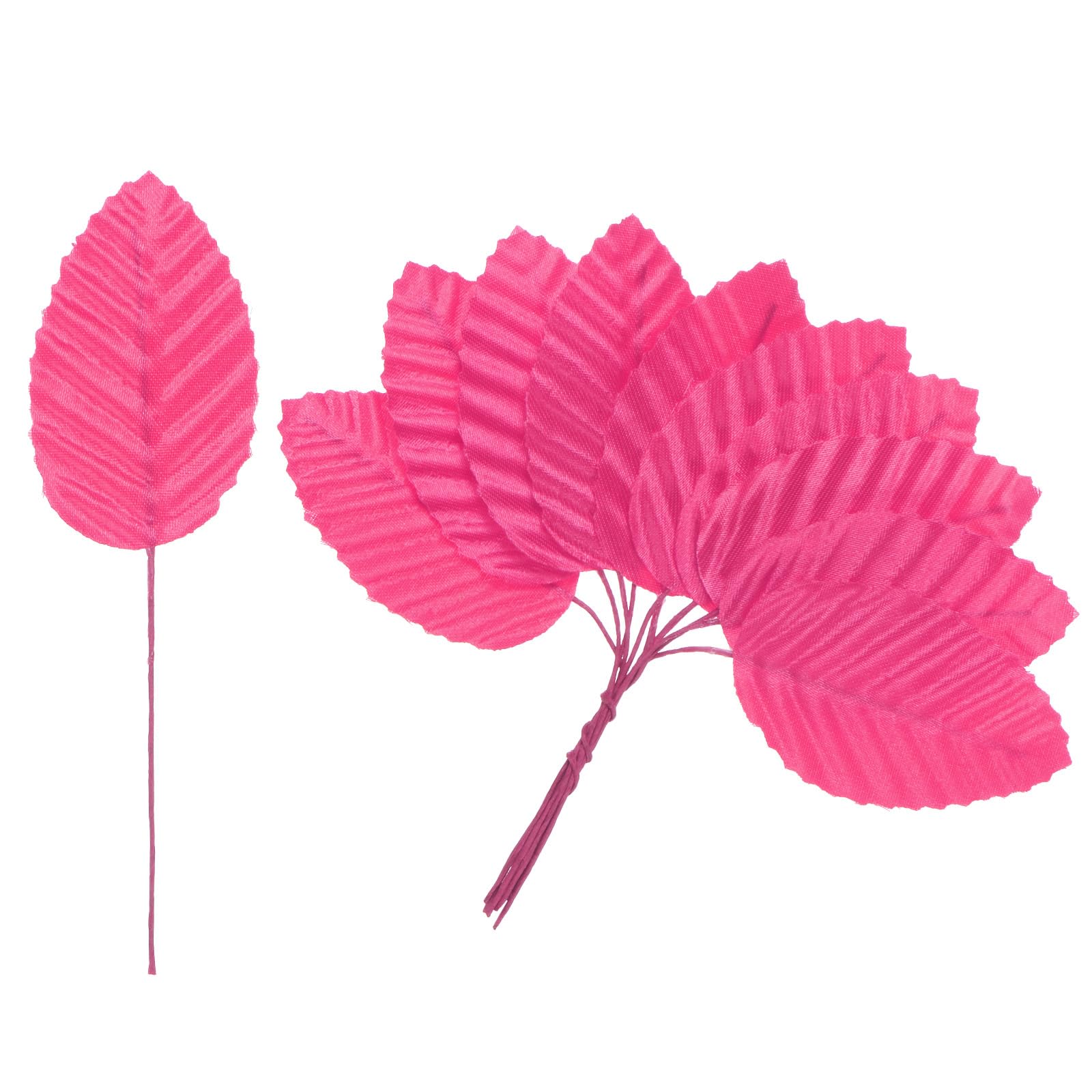 M METERXITY 100-Pack Artificial Silk Leaf, Faux Wire Single Leaves