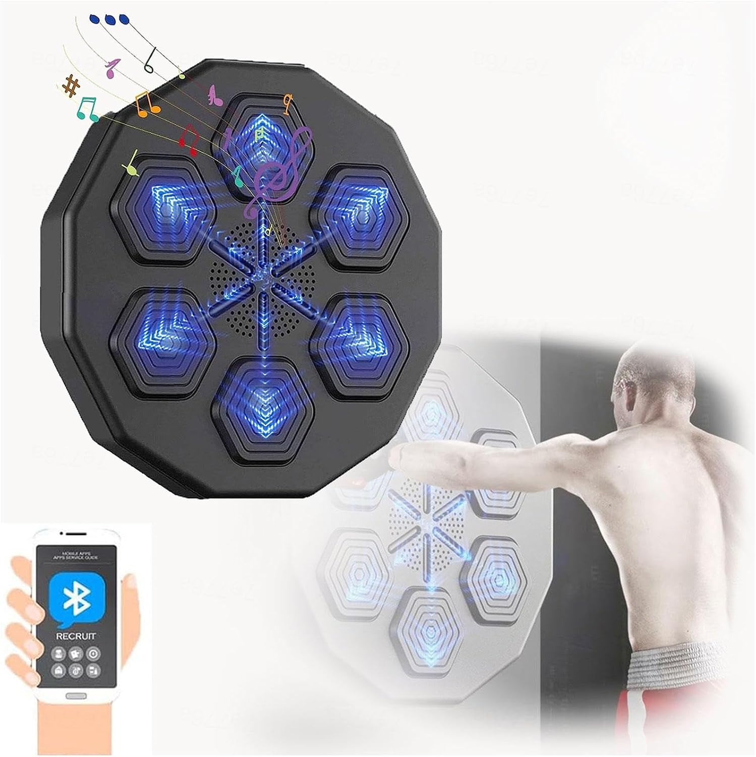 Amazon.co.jp: BoxingMachine Smart Music Boxing Gloves with 1 Pair of ...