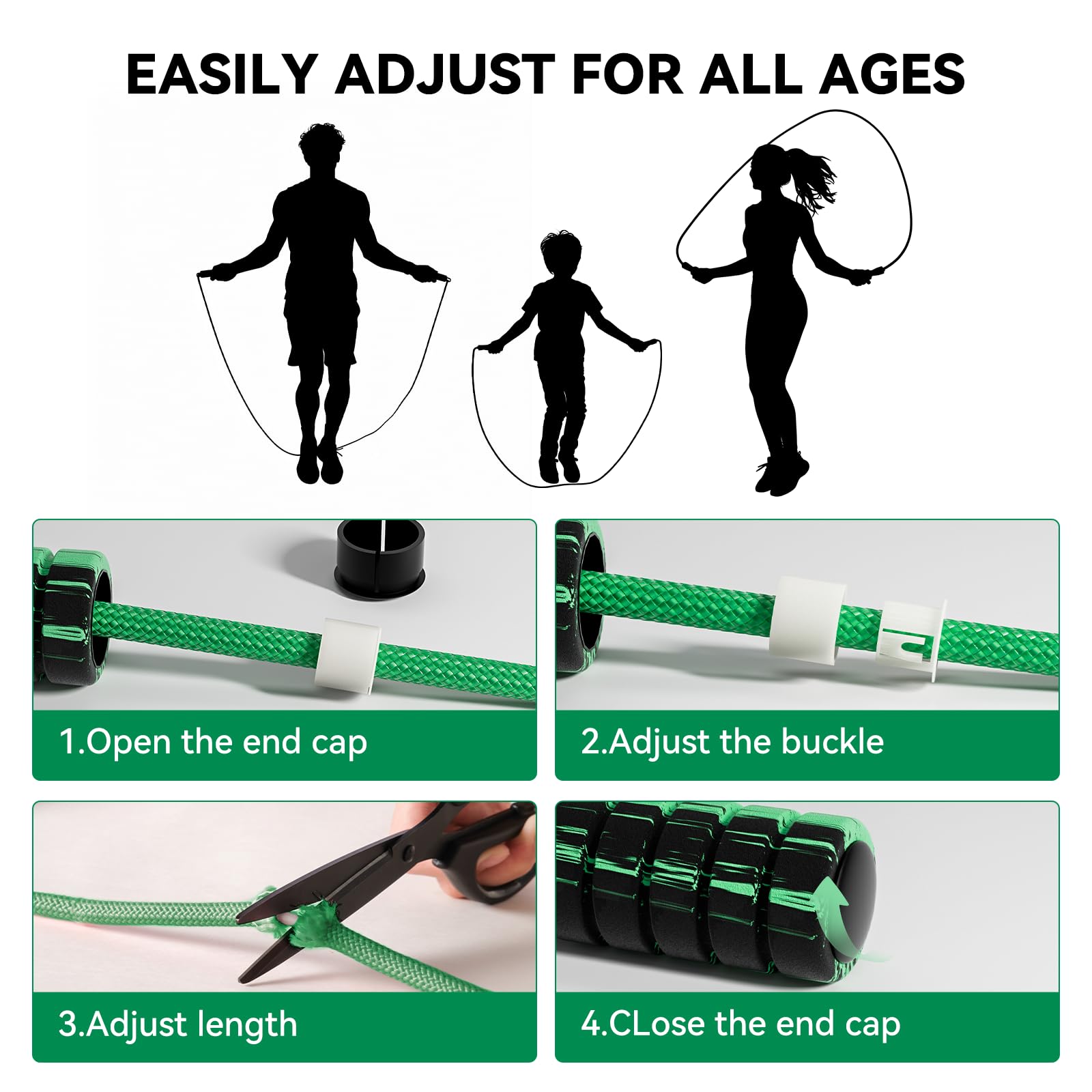 Cuerda de saltar de algodón ajustable con peso para mujeres, adultos y niños, cuerda de saltar atlética para fitness, ejercicio (rosa)