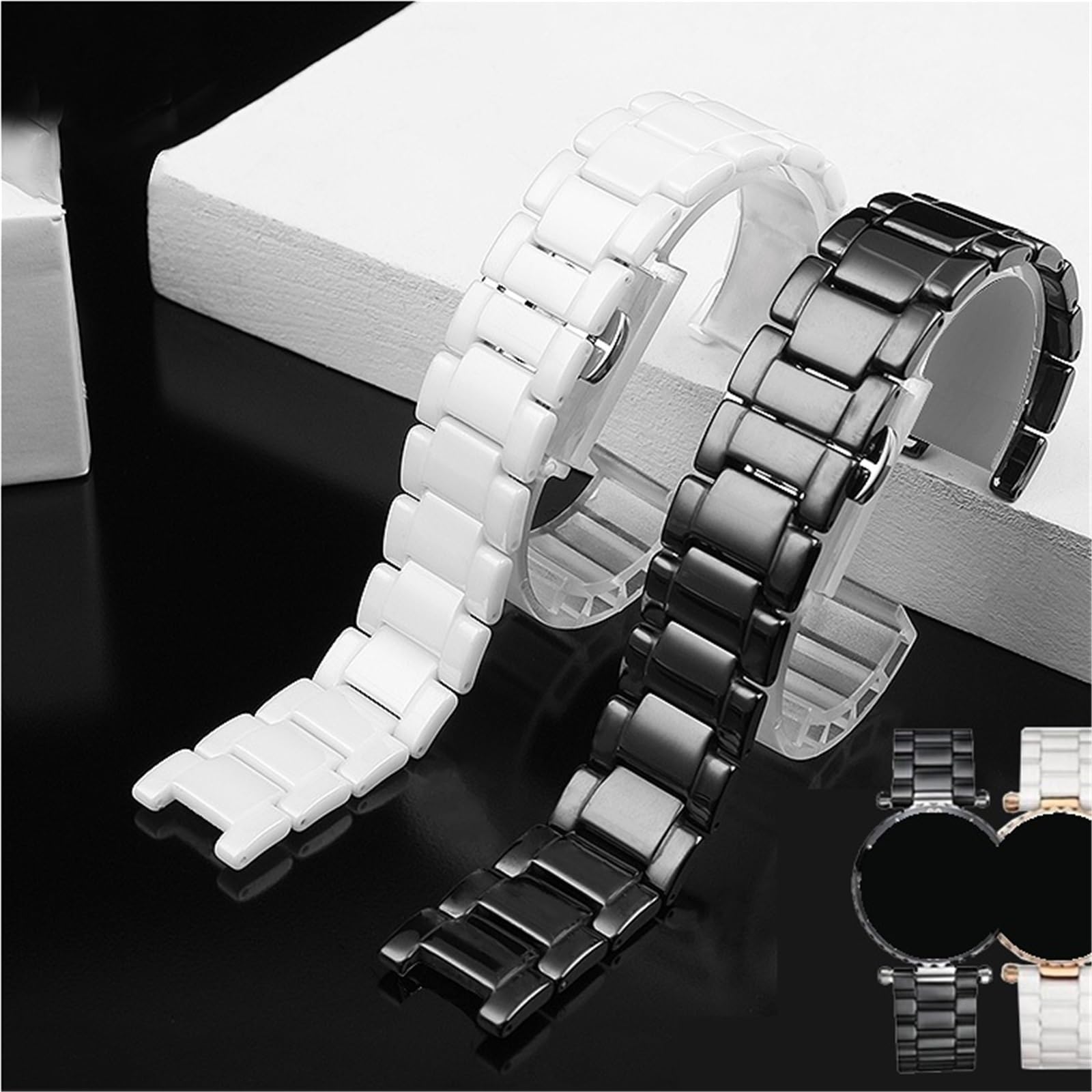 Ceramiczny pasek do zegarków 20 * 11mm 18 * 10mm 16 * 8mm Akcesoria do smartwatchów dla mężczyzn i kobiet