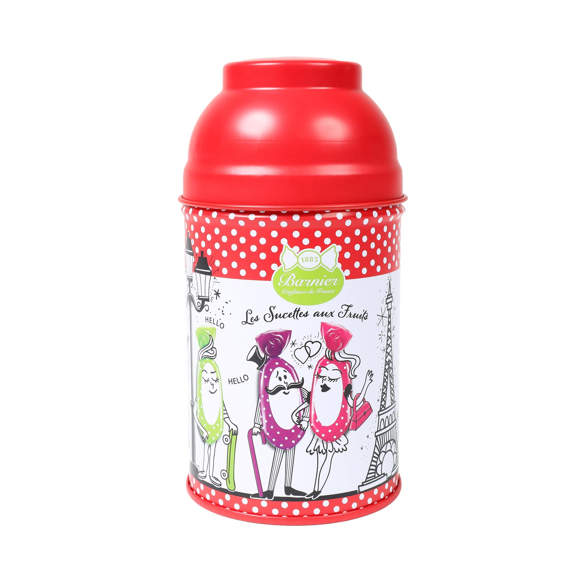 Assorted Fruit Flavored Lollipops in Parisian Gift Tin - 5.6 oz