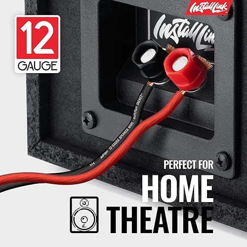 Miniatura 2 de Install Link Cable de altavoz de calibre 12 AWG (100 pies) para estéreo, coche o cine en casa, CCA
