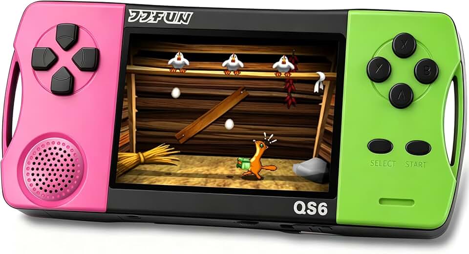 Handheld Games for Kids with 3.5" IPS Large Screen Built-in 216 Retro Video Games Portable Gaming Player with Rechargeable Battery Mini Arcade Electronic Toy Gifts for Boys Girls (Rose+Green)