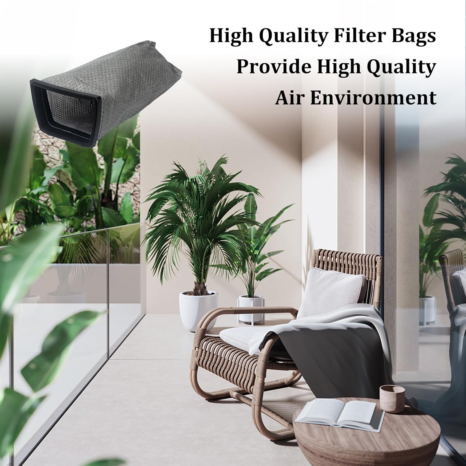 HEPA Cloth Filter Bags Replacement for Hoover Porta Power Swingette S1015 S1029 CH30000 Commercial Canister Vacuum Cleaner Bag, Replace 43662023 (4 Pack)