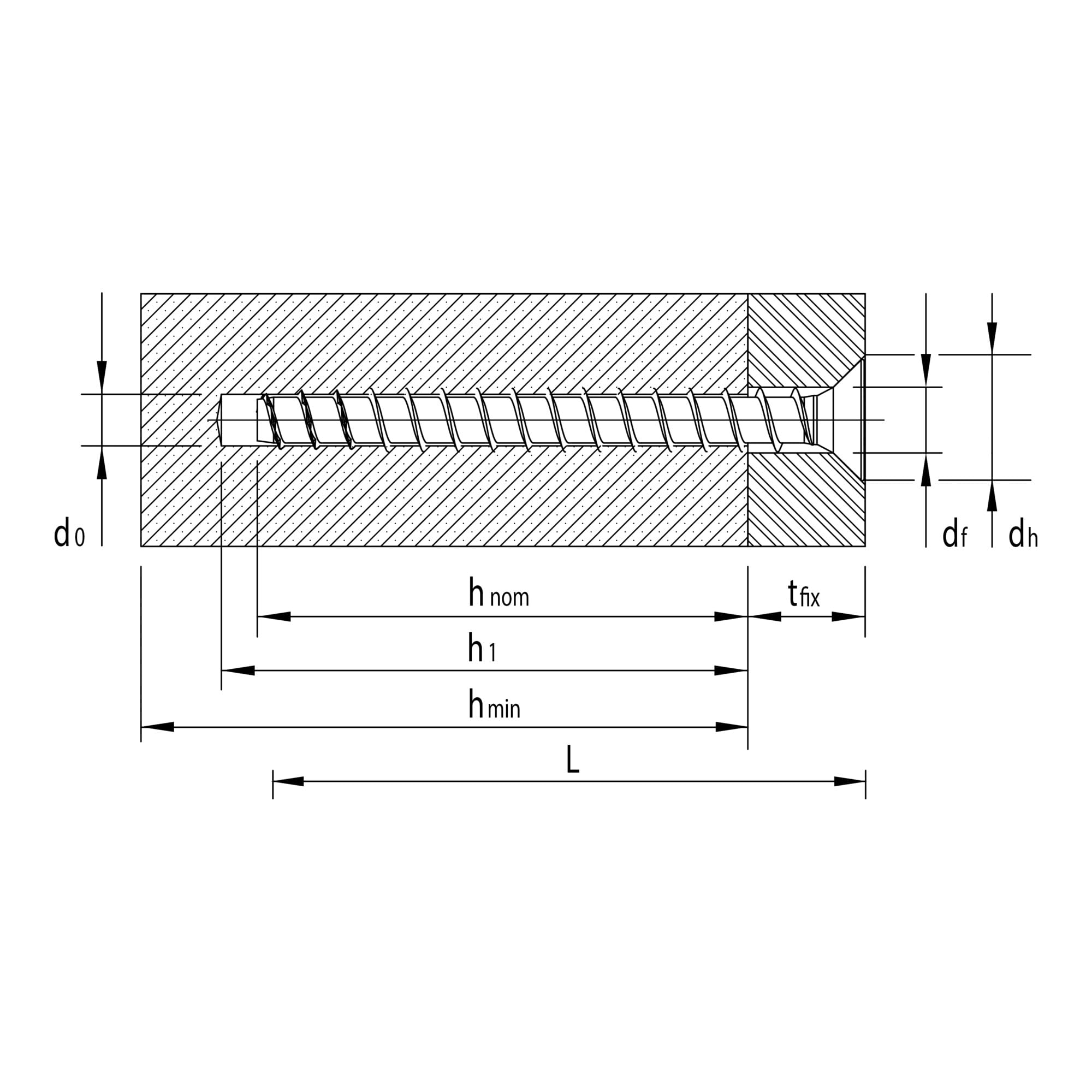 HECO-MM Plus Countersunk Head 6X 70 Galvanised Multi-Monti Screw Anchor with Rating, Silver, 6,0" - Image 3