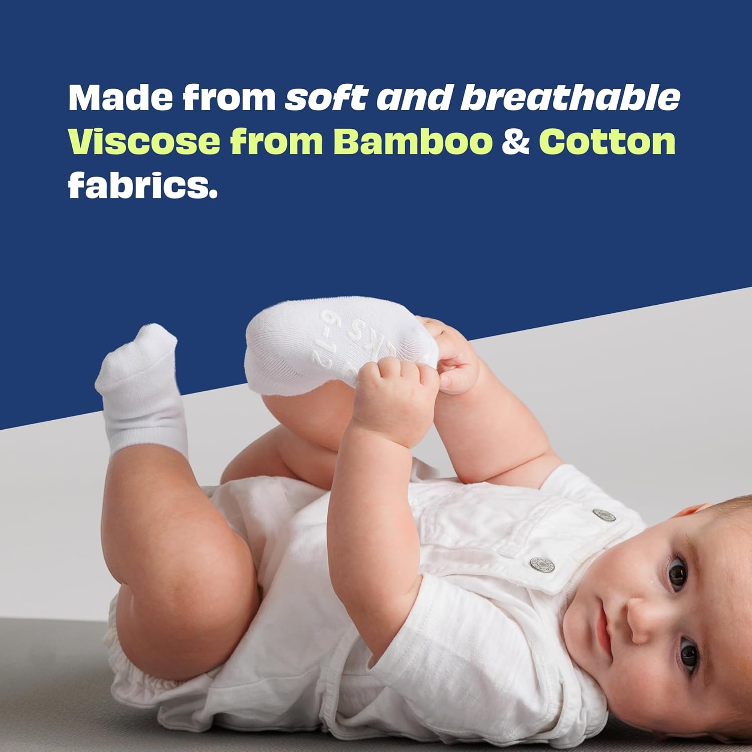 squid socks Viscose from Bamboo Socks | 0-6M, 6-12M, 12-24M, & 2T-3T | Socks that Stay On - Image 5