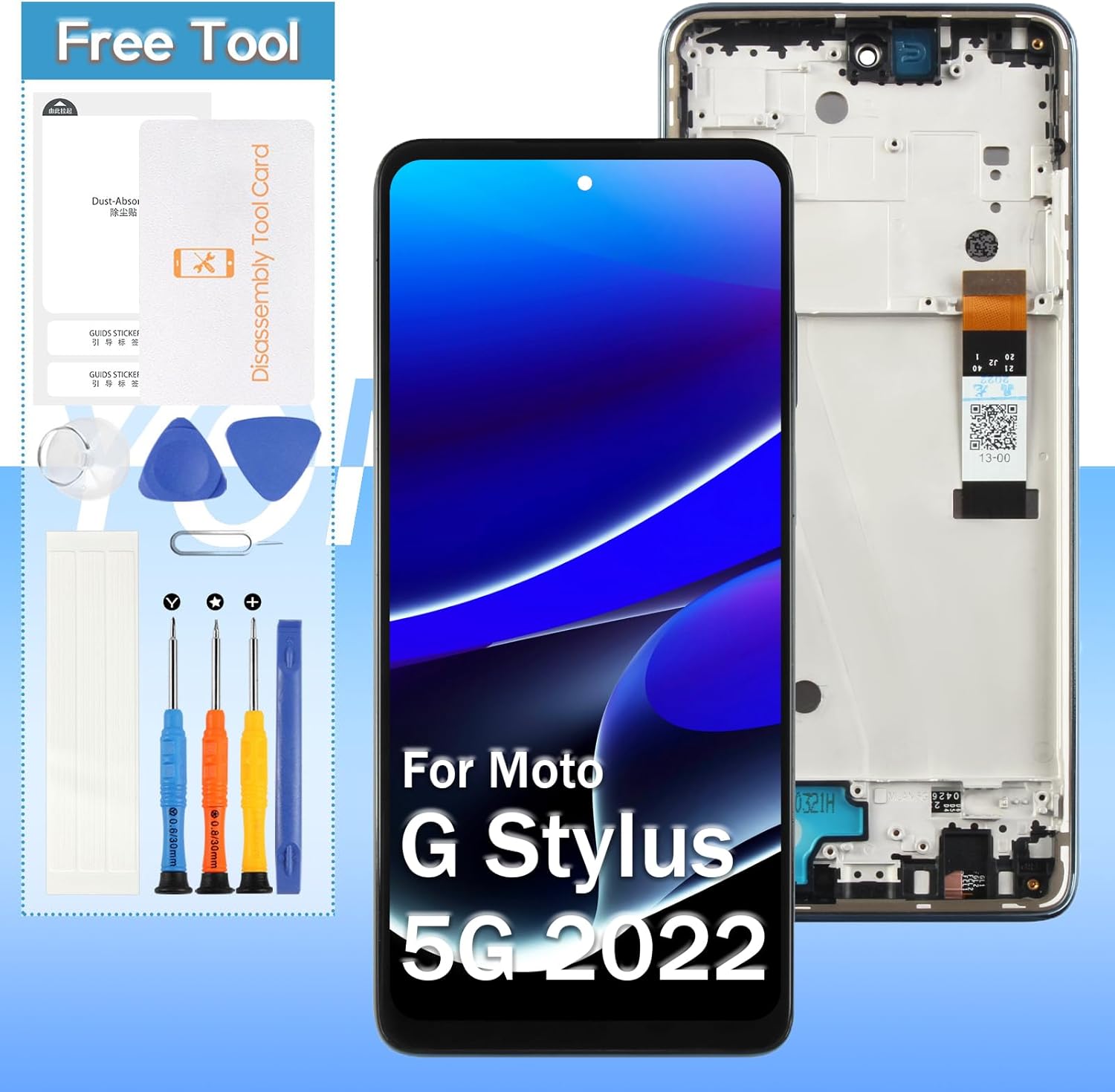 Screen Replacement for Motorola Moto G Stylus 5G 2022 XT2215-1, XT2215-4 6.8" LCD Display Touch Digitizer Assembly(Not for G Stylus 5G 2021/2023)