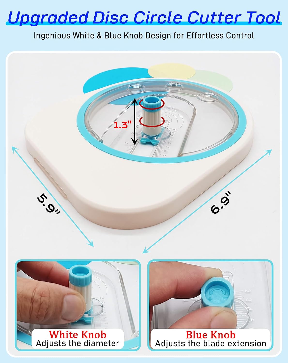 Upgraded Disc Circle Cutter for Paper Crafts, Cuts 1"-4" Circles