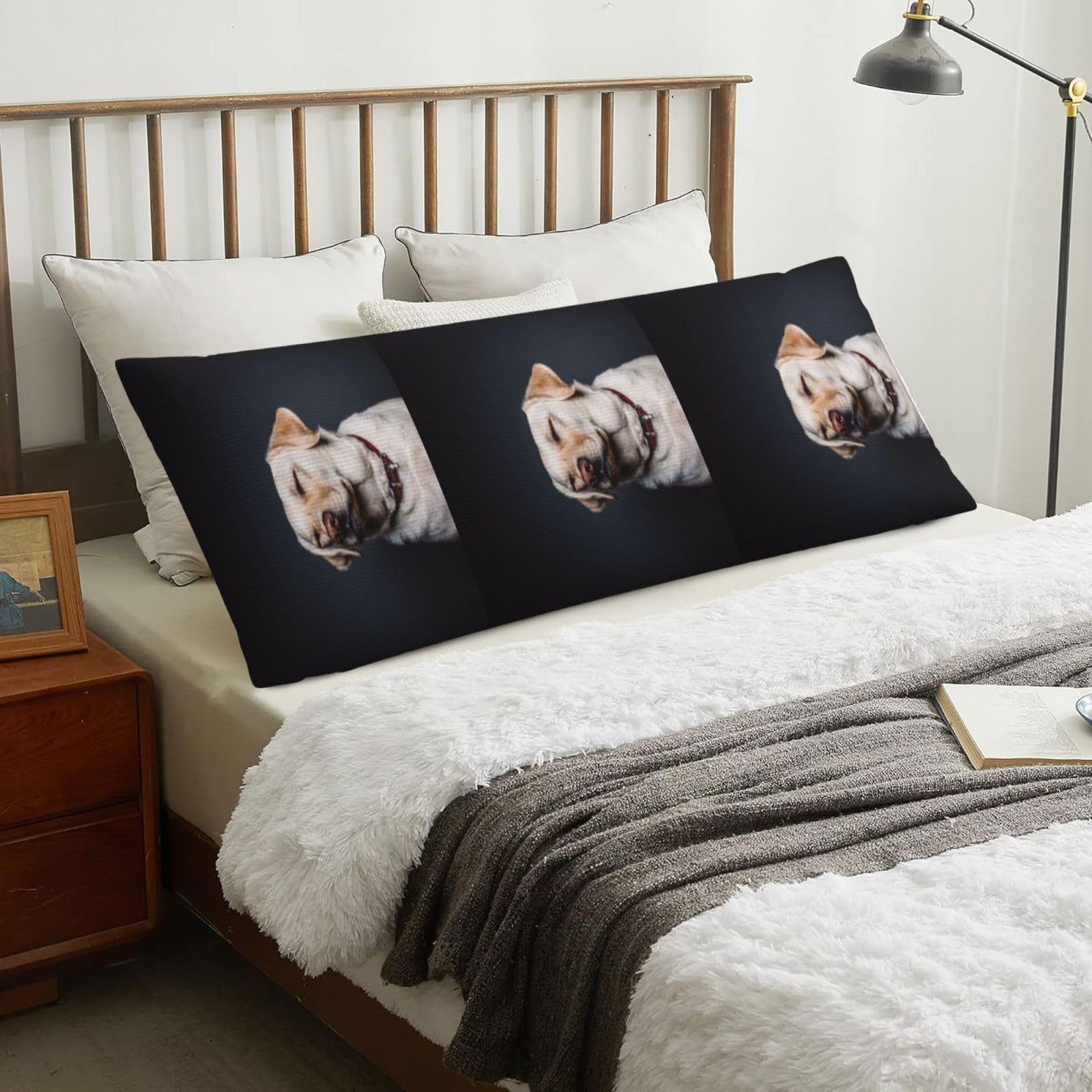 Cute Labrador Dog, Body Pillow Cover with Zipper,Long Body Pillowcase 20 x 60 in