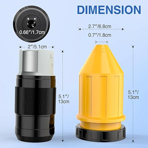 Miniatura 3 de Nilight Receptáculo de 30 amperios para autocaravana, entrada de alimentación de 125 V, con bloqueo giratorio, NEMA L5-30P, lista ETL, cerrado, con