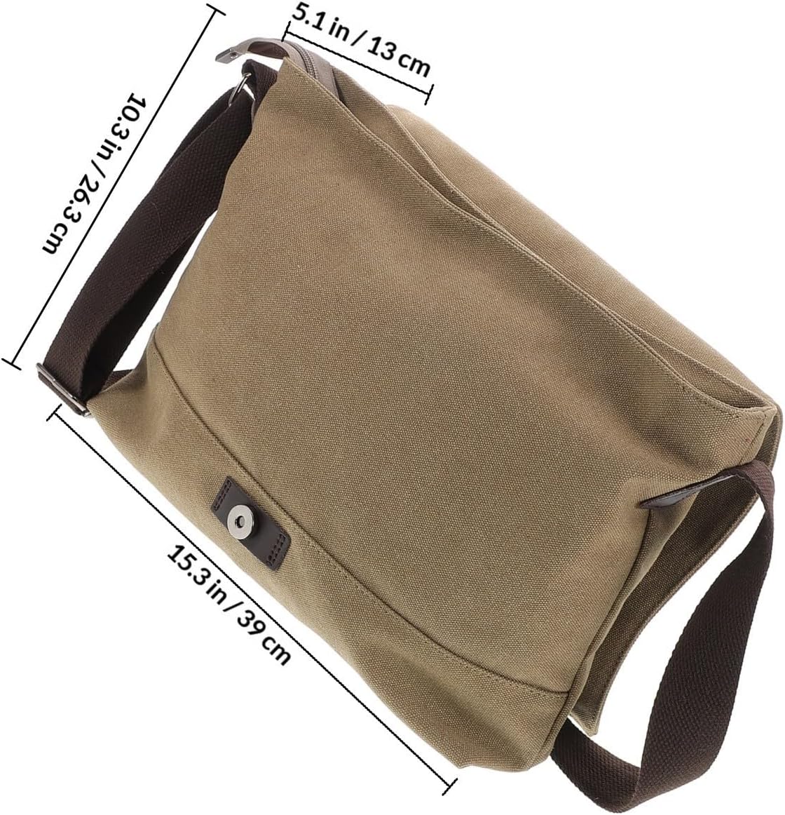Canvas Crossbody Bag and Versatile Functionality Shoulder Messenger Bag with Spacious Capacity Lightweight Polyester and Canvas Material Men for Casual Daily Use
