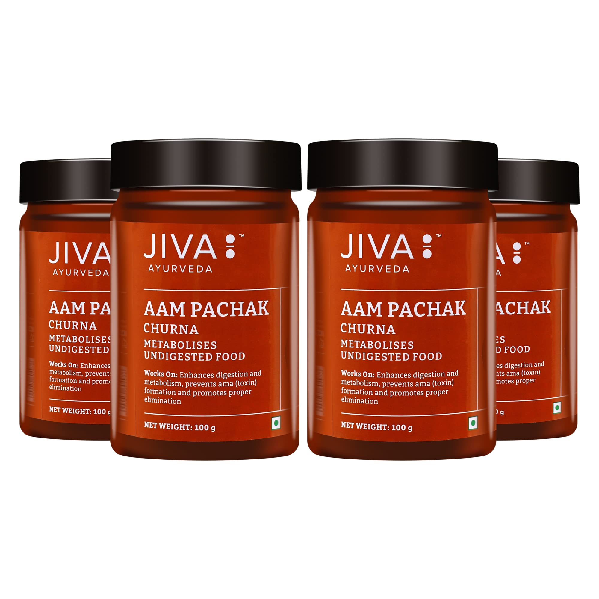 Jiva Aam Pachak Churna | Pure Herbs Used 100% Pure & Natural | Ayurveda Formulation Helpful to Enhances | Digestion & Metabolism - 100gm (Pack of 4) (B0BJTVGYY1) Amazon Price History, Amazon Price Tracker