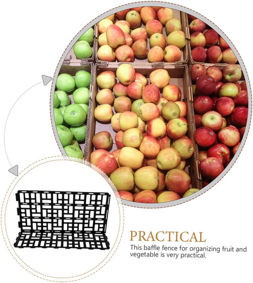 2pcs Supermarket Shelf Guardrail Retail Shelf Organizer Fresh Food Display Rack Baffle Fence Efficient Fruit Vegetable Separator