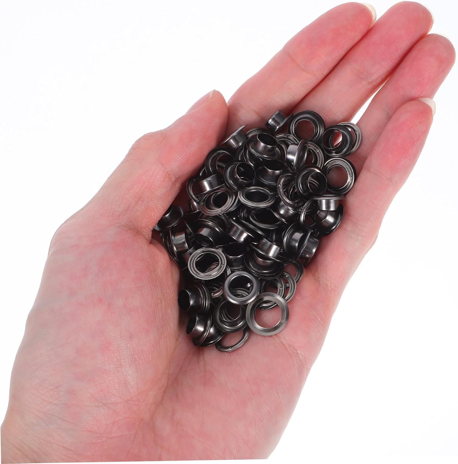 jojofuny 100Sets Metal Grommets Eyelets Kit with Washers Eyelet Grommet for Canvas Shoes Clothing Leather Bags Crafts and Sewing