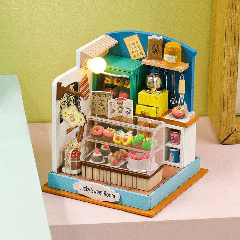 Amazon.co.jp: ミニチュアハウス スイーツのお店 ミニ Diy 手作り ミニ 