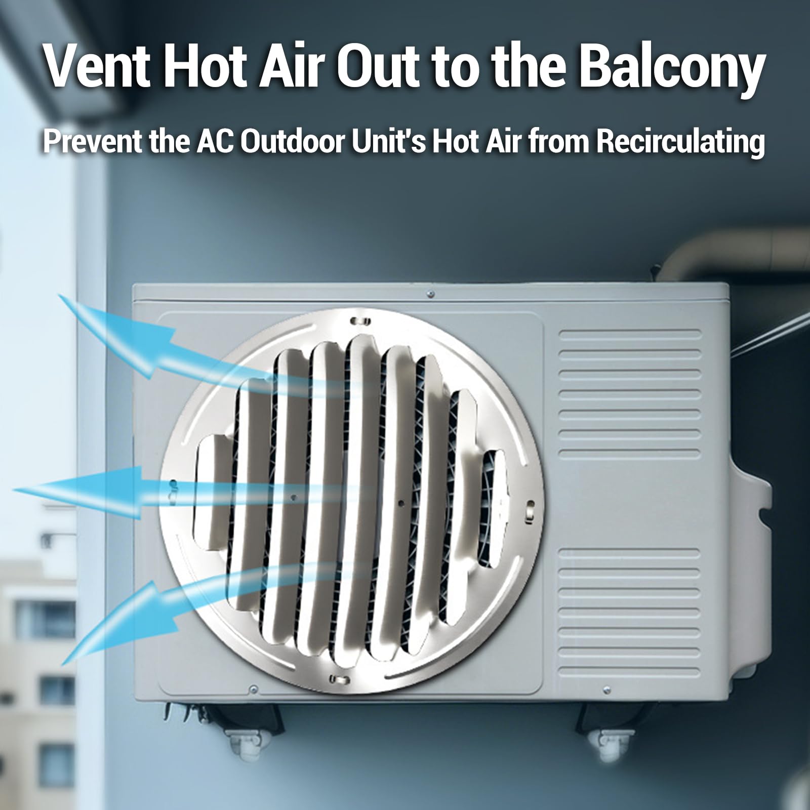 Accesorio de ventilación de aire acondicionado de acero inoxidable para exteriores, mejora la eficiencia del flujo de aire para sistemas HVAC, resistente a la intemperie y diseño duradero, perfecto