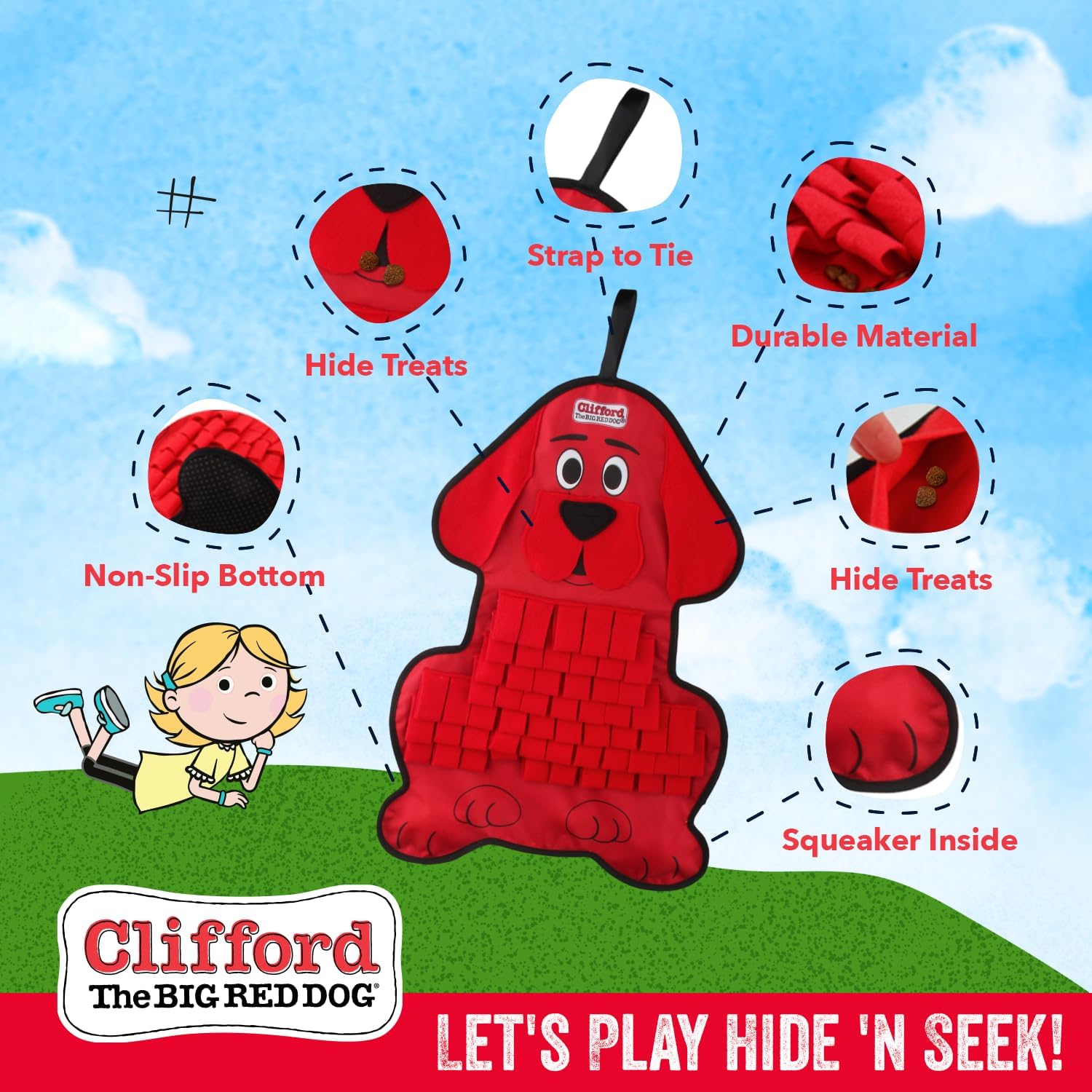 Clifford® Bundle - Snuffle Treat Mat + Chicken Jerky Dog Treats (24oz) image 4