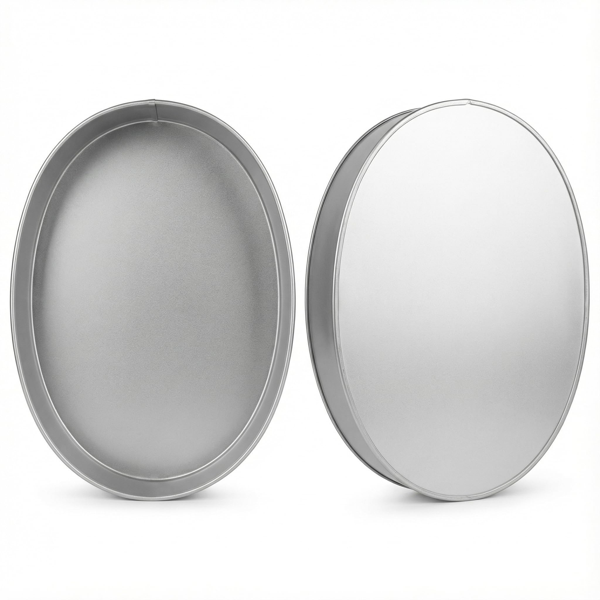 Eurotins Silver Single Oval Birthday Wedding Anniversary Cake Tin Mould Pan 10"