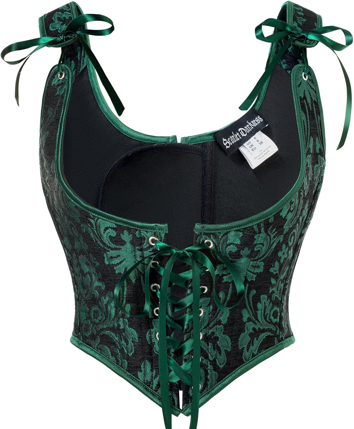 Scarlet Darkness Corset Tops for Women Renaissance Underbust Corset Boned Lace Up Corsets